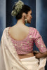 Luxury Off White Embroidered Saree with Designer Blouse