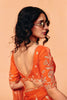 Orange Designer Saree Embroidered Border Saree