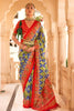 Multicolor Patola Print Silk Saree Traditional Gujarati Designer Border