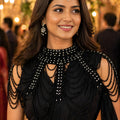 Elegant Black Designer Saree with Embellished Party Wear Blouse