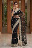  Designer Black Net Saree with Heavy Sequins Embroidery Border 