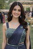 Navy Blue Georgette Saree with Embellished Designer Blouse