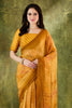 Mustard Yellow Woven Designer Saree with Matching Blouse