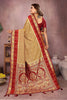 Mustard Gold Banarasi Silk Saree with Red Zari Woven Border Rich Pallu