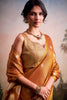 Golden Mustard Silk Saree with Zari Polka Dot Weaving Designer Saree
