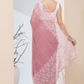 Dusty Rose Pink Floral Printed Saree Casual Saree