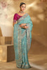 Blue Embroidered Silk Saree Traditional Festive Wear