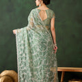 Mint Green Net Embroidered Saree Designer Saree