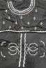 Silver Grey Tissue Silk Saree Black Embroidered Sequin Designer Blouse
