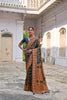 Dark Green Traditional Silk Saree with Rich Paisley Border