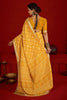 Designer Yellow Bandhani Print Saree with Traditional Border Festive Wear Saree