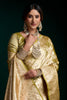 Olive Green Banarasi Silk Saree Heavy Gold Zari Weaving Rich Pallu