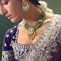 Lavender Organza Saree Heavy Silver Embroidery Border Designer Blouse