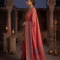 Red Traditional Banarasi Silk Saree Rich Woven Border Design