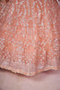Stunning Peach Pink Sequins Embroidered Soft Net Lehenga Choli with Dupatta for Women
