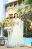Elegant White Embroidered Organza Lehenga Choli with Dupatta for Wedding