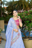Beautiful Blue Viscose Sequins Wedding Wear Lehenga Choli
