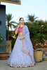 Beautiful Blue Viscose Sequins Wedding Wear Lehenga Choli