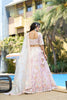 Wonderful Purple Embroidered Organza Lehenga Choli with Dupatta for Wedding