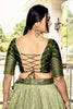 Gorgeous Olive Green Chinon Designer Lehenga Choli Set with Sequin Work and Matching Dupatta