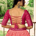 Lovely Rani Pink Chinon Designer Lehenga Choli Set with Sequin Work and Matching Dupatta