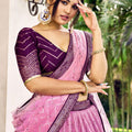 Beautiful Purple Chinon Designer Lehenga Choli Set with Sequin Work and Matching Dupatta