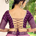 Beautiful Purple Chinon Designer Lehenga Choli Set with Sequin Work and Matching Dupatta