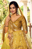 Elegant Mustard Yellow Chinon Designer Lehenga Choli Set with Sequin Work and Matching Dupatta