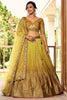 Elegant Mustard Yellow Chinon Designer Lehenga Choli Set with Sequin Work and Matching Dupatta