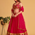 Gorgeous Rani Pink Designer Lehenga Choli with Embroidery Work and Matching Dupatta