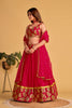 Gorgeous Rani Pink Designer Lehenga Choli with Embroidery Work and Matching Dupatta