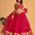 Gorgeous Rani Pink Designer Lehenga Choli with Embroidery Work and Matching Dupatta