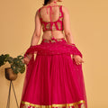 Gorgeous Rani Pink Designer Lehenga Choli with Embroidery Work and Matching Dupatta