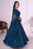 Elegant Teal Blue Embroidered Georgette Lehenga Choli with Soft Net Dupatta for Women
