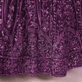 Lovely Purple Embroidered Georgette Lehenga Choli with Dupatta for Women