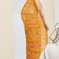 Mustard Yellow Floral Printed Designer Saree with Contrast Border