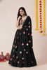 Trendy Black Rayon Mirror Work Designer Lehenga Choli with Dupatta for Women