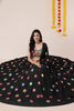 Trendy Black Rayon Mirror Work Designer Lehenga Choli with Dupatta for Women