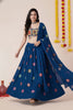 Stylish Royal Blue Rayon Mirror Work Designer Lehenga Choli with Dupatta for Women