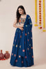 Stylish Royal Blue Rayon Mirror Work Designer Lehenga Choli with Dupatta for Women