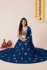 Stylish Royal Blue Rayon Mirror Work Lehenga Choli with Designer Blouse for Women