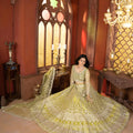 Designer Lime Green Heavy Embroidered Butterfly Net Lehenga Choli with Dupatta