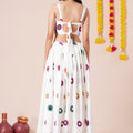 Gorgeous White and Rani Pink Rayon Mirror Work Designer Lehenga Choli with Dupatta for Women