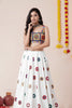 Beautiful White Rayon Mirror Work Designer Lehenga Choli with Dupatta for Women