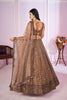 Stunning Brown Embroidered Soft Net Lehenga Choli with Dupatta for Women