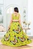 Glamorous Lime Green Georgette Designer Lehenga Choli with Embroidery Work and Dupatta for Women