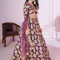 Stylish Purple Designer Georgette Lehenga Choli with Soft Net Dupatta for Women