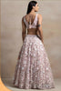 Wonderful Blush Pink Net Sequins Embroidered Bridal Lehenga Choli Designer Dupatta