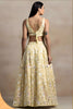 Pastel Yellow Net Sequins Embroidered Bridal Lehenga Choli Designer Dupatta