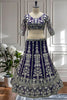 Royal Purple Heavy Embroidered Butterfly Net Lehenga Choli with Dupatta